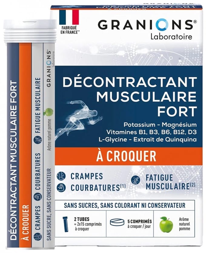 Granions Décontractant Musculaire Fort - 30 Comprimés à croquer