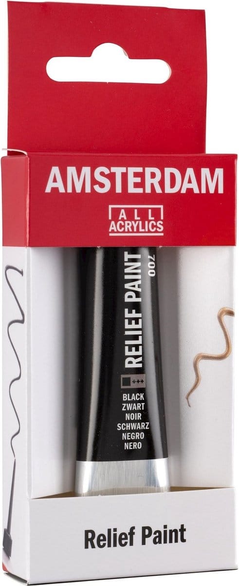 Relief Paint - 700 Zwart - Amsterdam - 20 ml