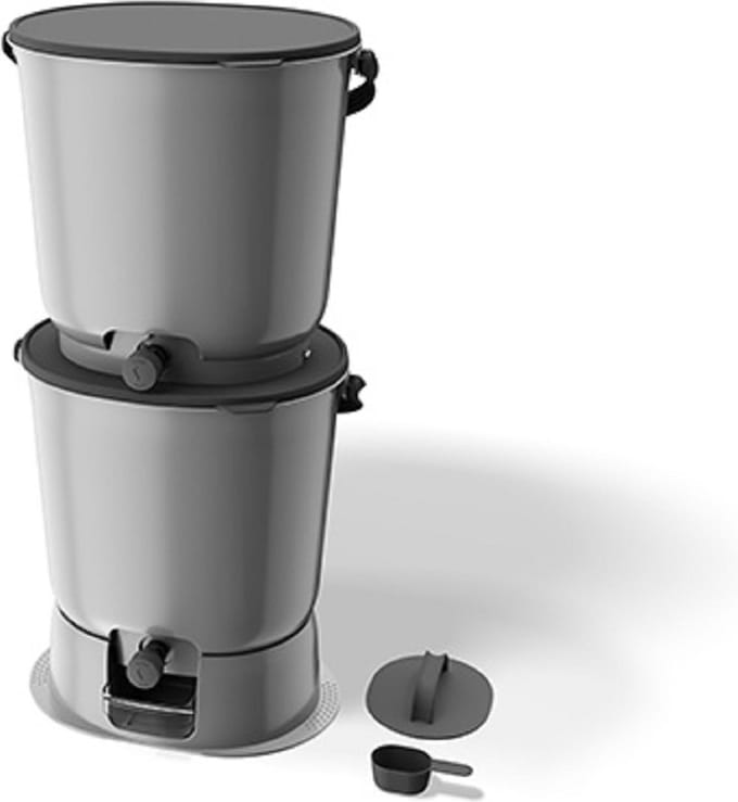 Bokashi Organko Essential compostemmer met basis - 2 x 15,3 L