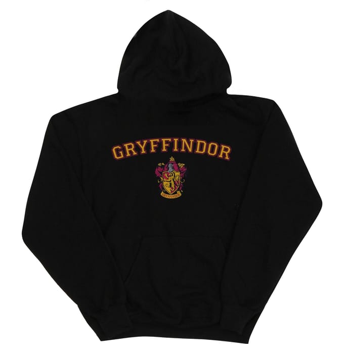 Harry Potter Jongens Gryffindor Crest Hoodie (Zwart)