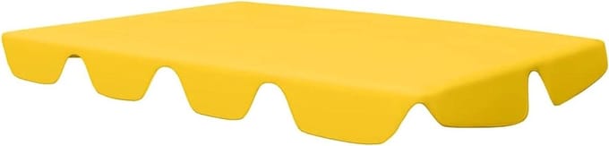 Schommelbank dak - Luifel vervanging - Tuin ontspanning - Waterafstotend polyester - 150x105 cm - Geel