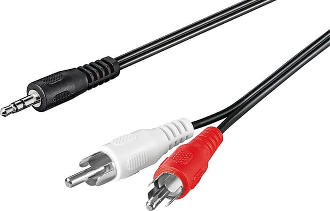 Goobay 3,5mm Jack - Tulp stereo audio kabel - zwart - 2,5 meter