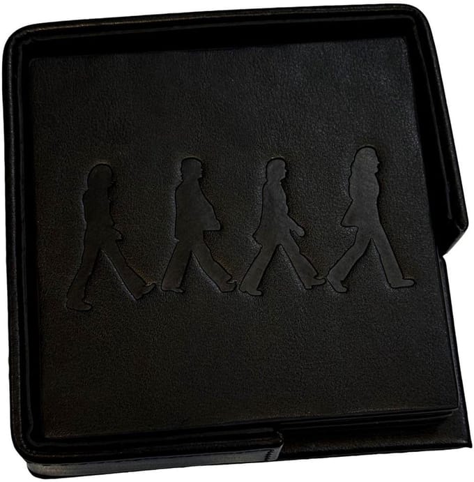 The Beatles - Abbey Road Onderzetter Set - Zwart