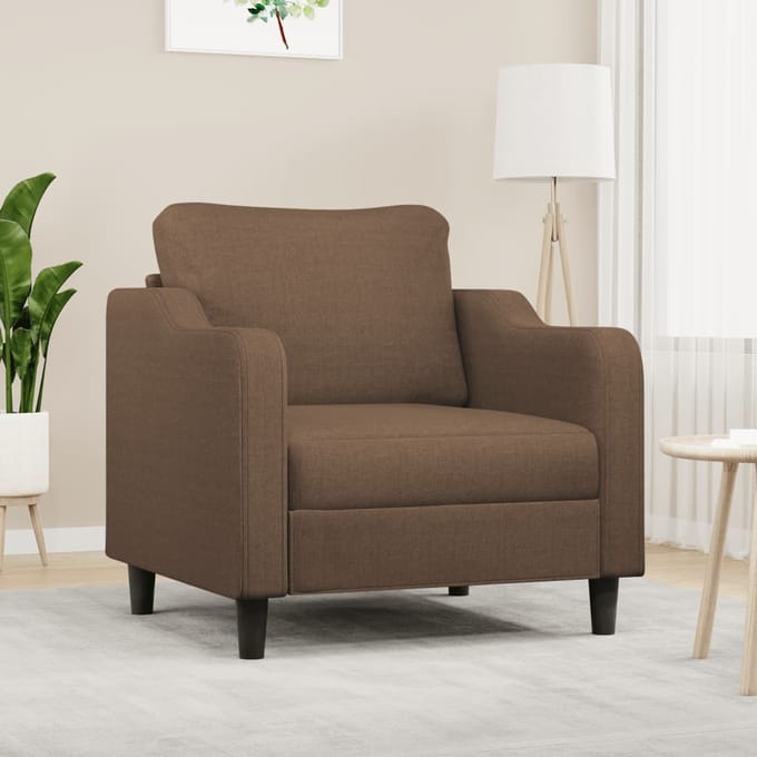 vidaXL - Fauteuil - 60 - cm - stof - bruin