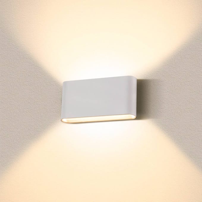 SLV Oval buitenwandlamp up/down CCT 17,5 cm wit