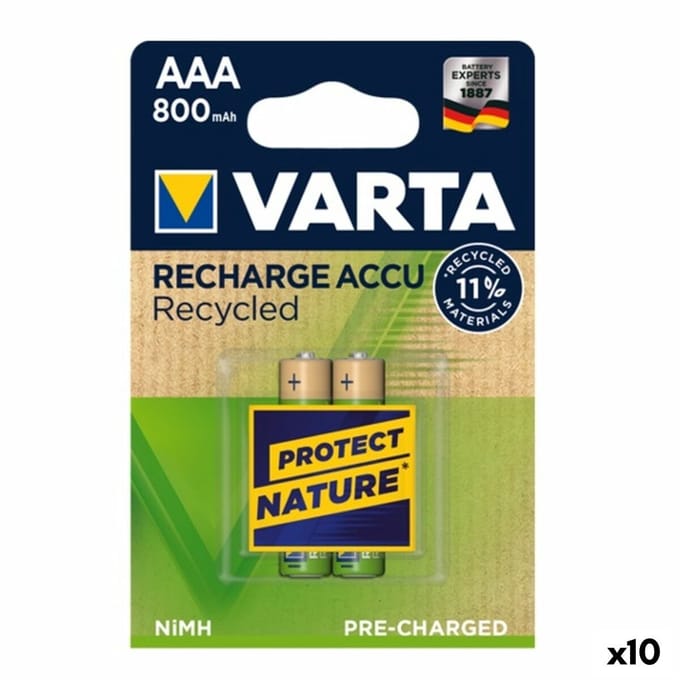Varta Recharge accu Recycled AAA 800mAh 40stuks