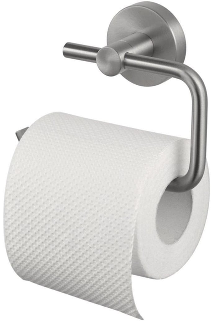 Haceka Kosmos Toiletrolhouder - zonder klep - geborsteld RVS