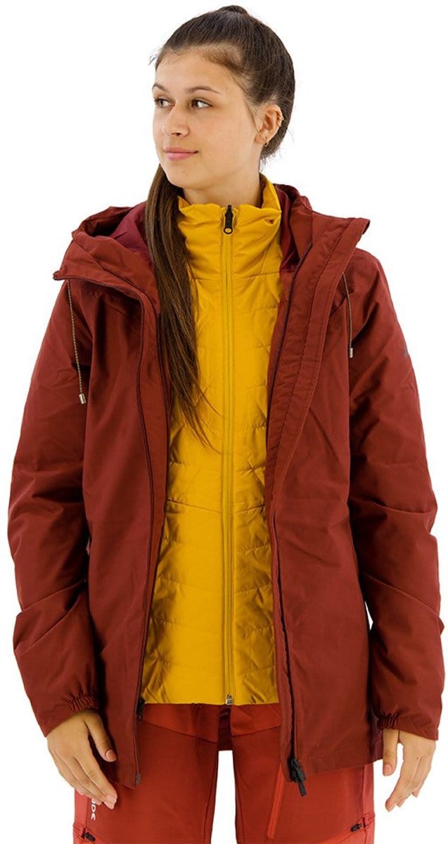 Vaude Mineo 3in1 Afneembare Jas Geel,Bruin 36 Vrouw