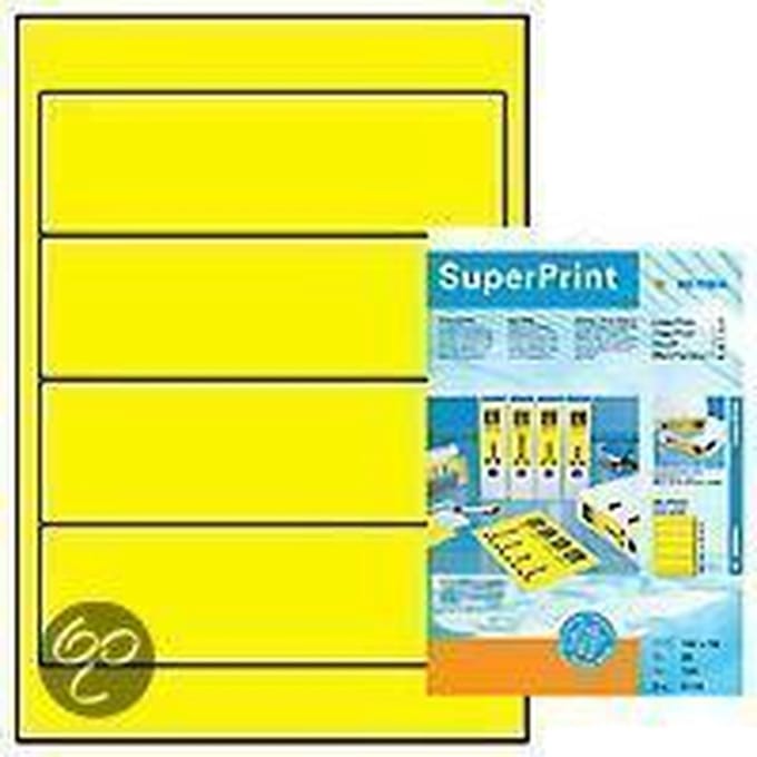 HERMA File labels yellow 192x59 SuperPrint 100 pcs.