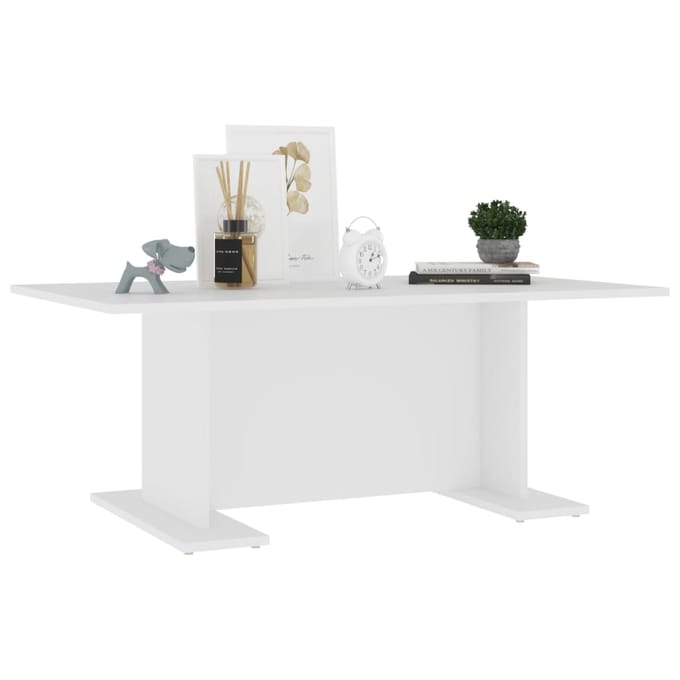 vidaXL - Salontafel - 103,5x60x40 - cm - bewerkt - hout - wit