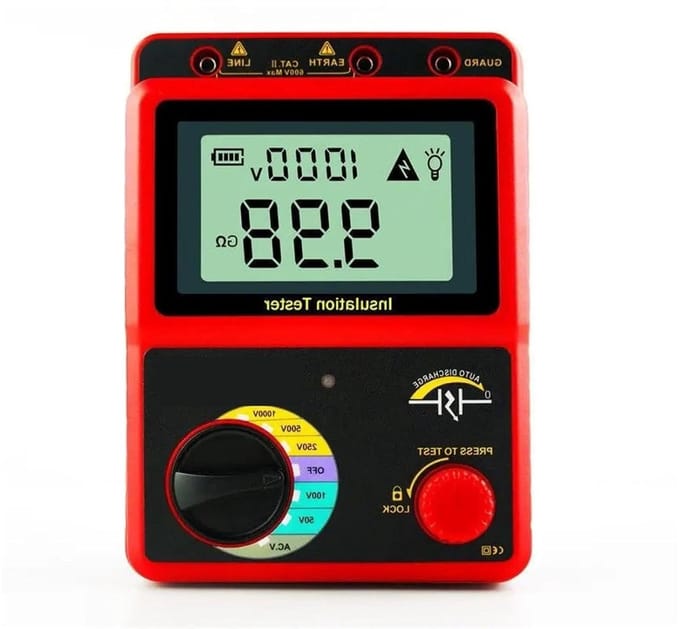 Isolatieweerstandstester - Digitale Meter - Elektrisch Testen - Hoge Precisie Metingen - Compact Ontwerp - Zwart
