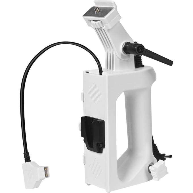YONGNUO V-Lock Mount batterijhandgreep Voedingsbasis Compatibel met YONGNUO YNLUX200 LED-video wit