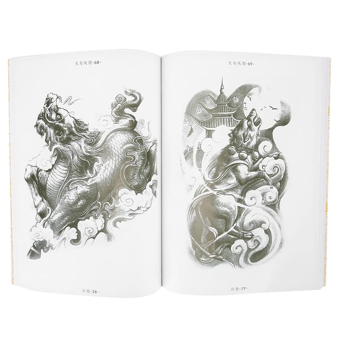 80 Pages Livre Modèle d'Entraînement Tatouage Liner Shader Image Livre de Tatouage Accessoire gray