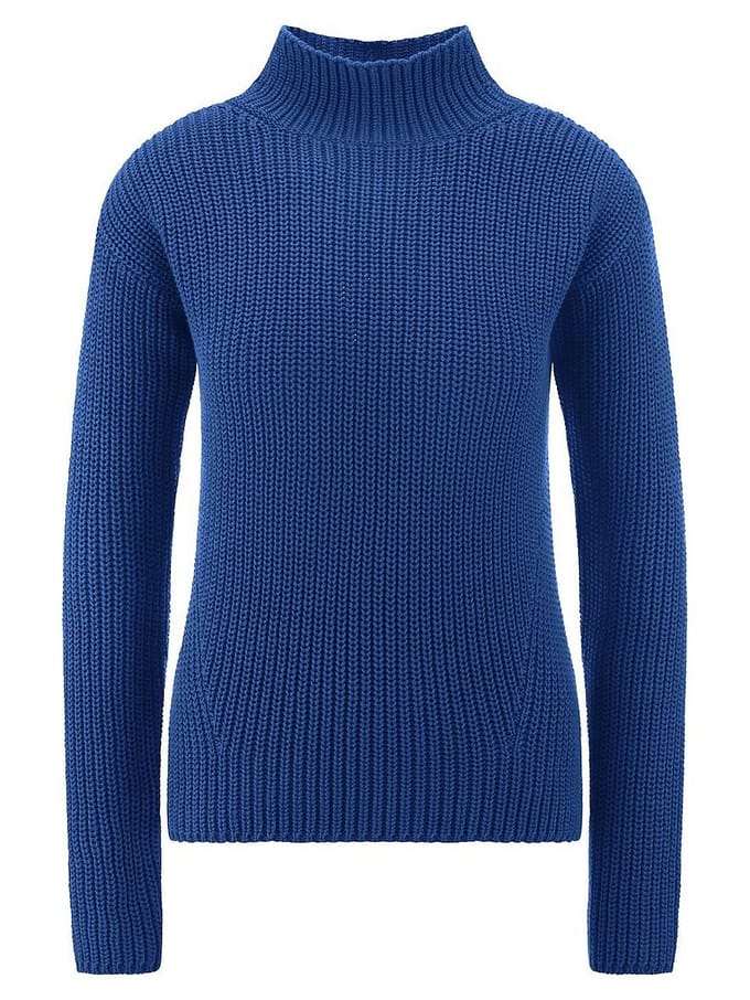 Trui een opstaande kraag Van Peter Hahn blauw