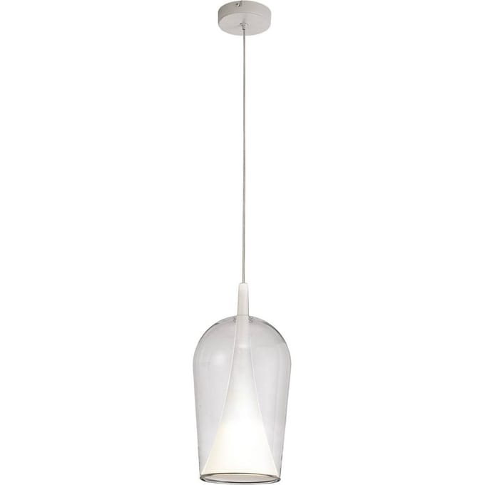 Mantra Iluminación Hanglamp Elsa, 1-lamp, Ø 17 cm, glas, transparant