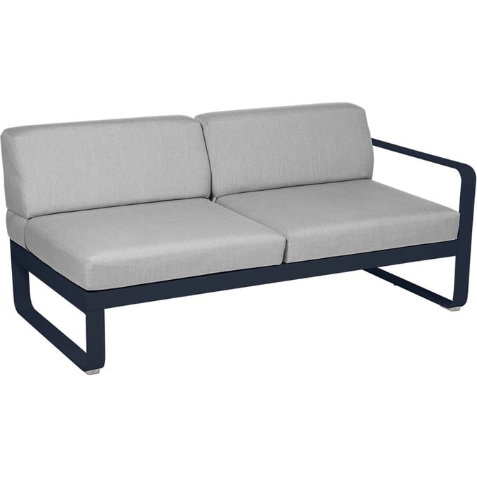Fermob BELLEVIE 2 zits module rechts - 92 abyssblauw - 79 Flanelgrijs