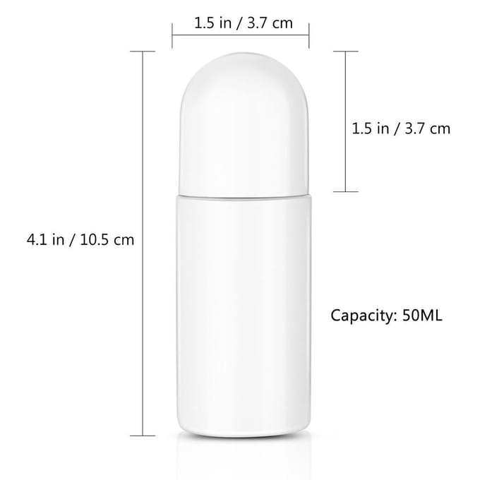 10 stuks 50 ml Plastic Rollerflessen Deodorantflessen Lege Navulbare Roll-on Flessen voor Essentiële wit