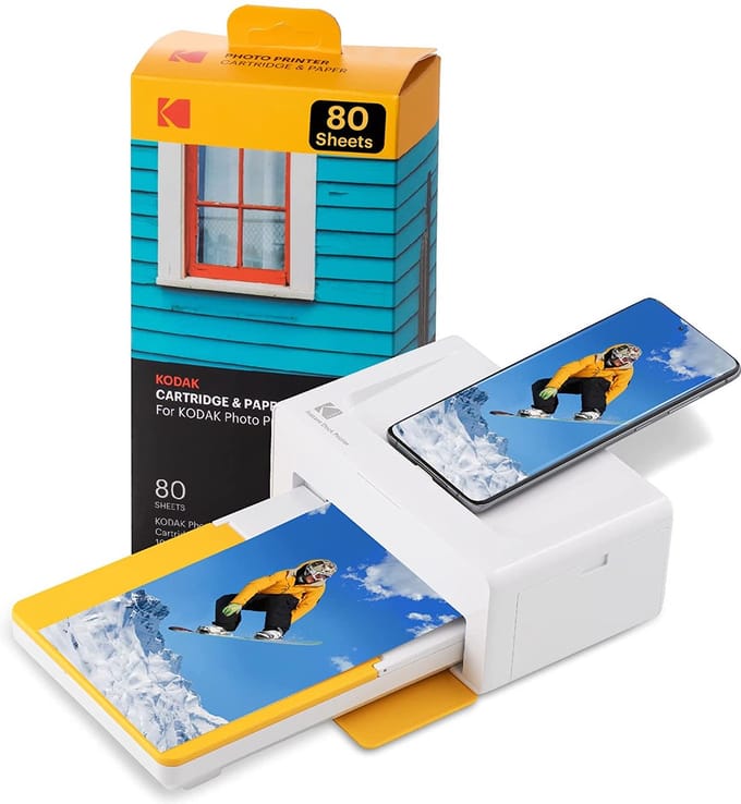 Kodak Dock Plus Instant Photo Printer white | inclusief 40 stuks fotopapier