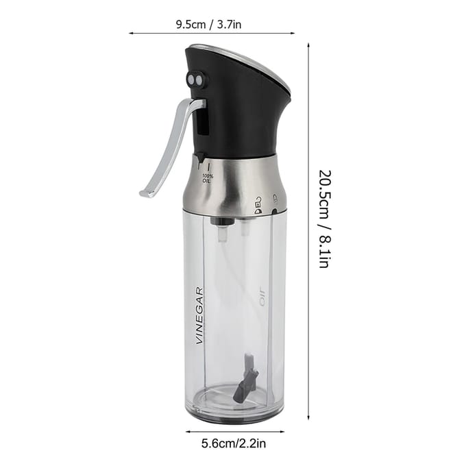 Olie- en Azijn Spuitfles Pot Dispenser Controleerbaar Keukengerei white