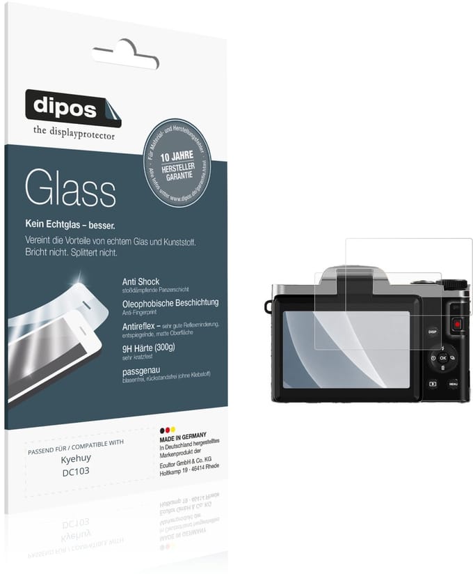 dipos – 2x Matte Pantserfolie geschikt voor Kyehuy DC103 | 9H Screenprotector