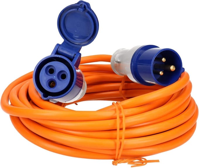 Verlengkabel voor Caravan en Boot Walstroom 25 Meter - 16A Zware Kwaliteit