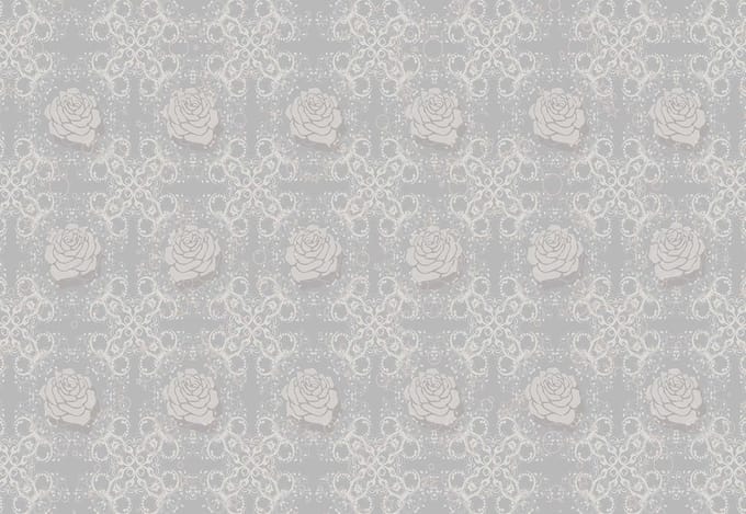 Fotobehang Roses Pattern | XL - 208cm x 146cm | 130g/m2 Vlies