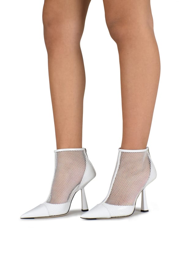 Jimmy Choo enkellaarzen Kix 100 wit