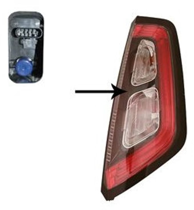 VanWezel 1619924 - Feu arrière droit pour Fiat Punto de 01/2012 à maintenant