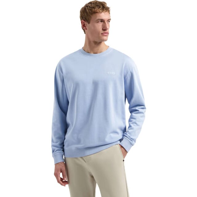 No Excess Sweater crewneck french terry garme blue