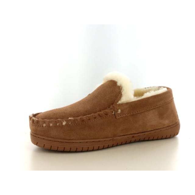 Warmbat Grizzly Suede Heren Sloffen - Cognac