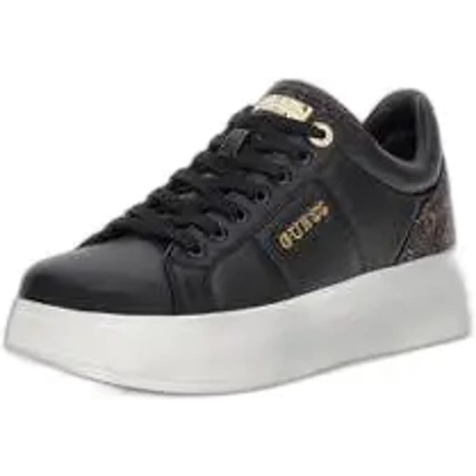 Guess Welli slipper in zwart echt leer