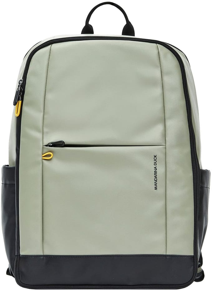 MANDARINA DUCK laptop rugzak rugzak met laptopvak Ec Coated Backpack Mud grijs