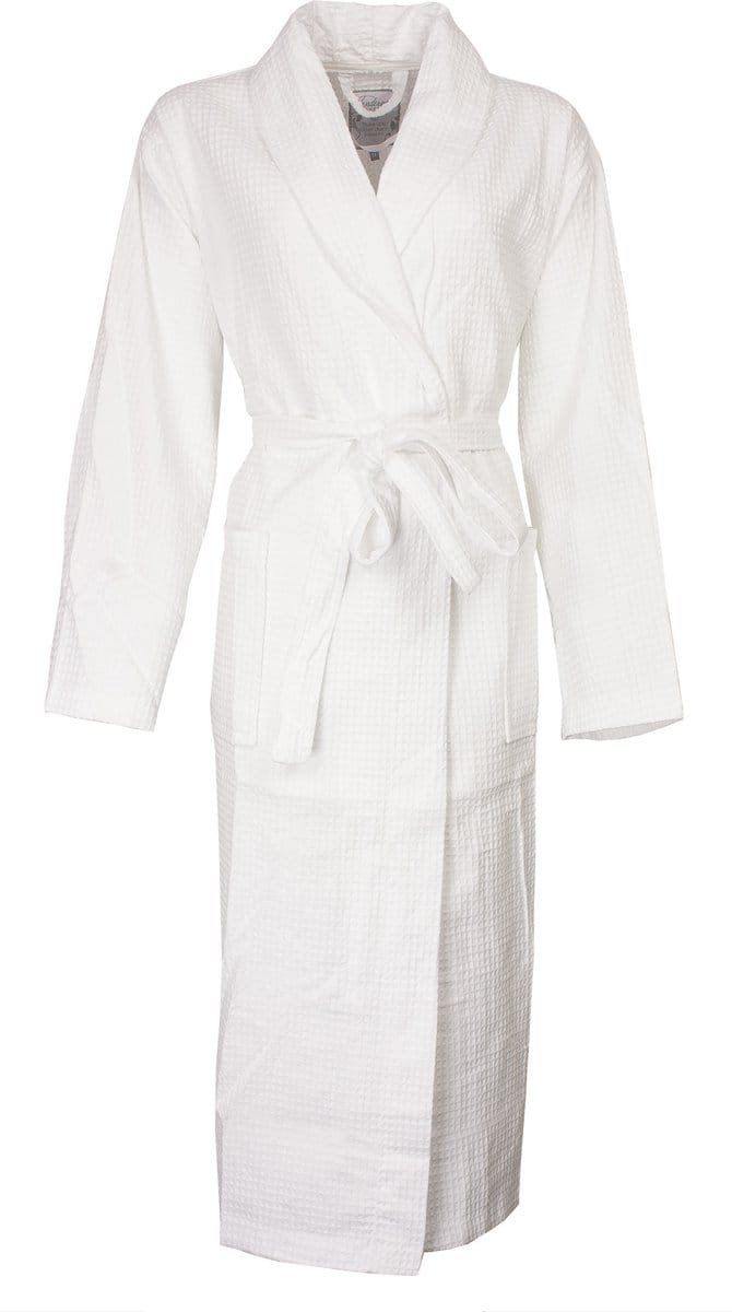 Tenderness Dames Badjas - Katoen - Wafel - Sauna - Wit - Maat M