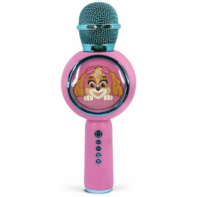 Paw Patrol Skye - draadloze karaoke microfoon voor kinderen - oplichtend LED display - speaker - stemvervorming