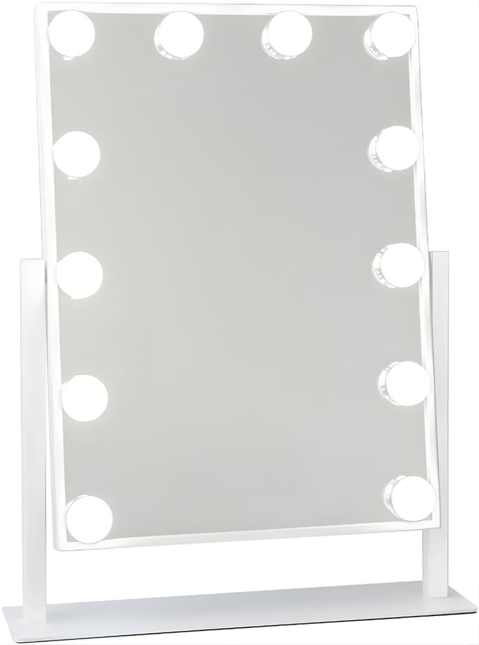 Ploutos® Vanity Spiegel - Verstelbare Helderheid- Touch Bediening - Wit - 48cm x 36cm x 1cm