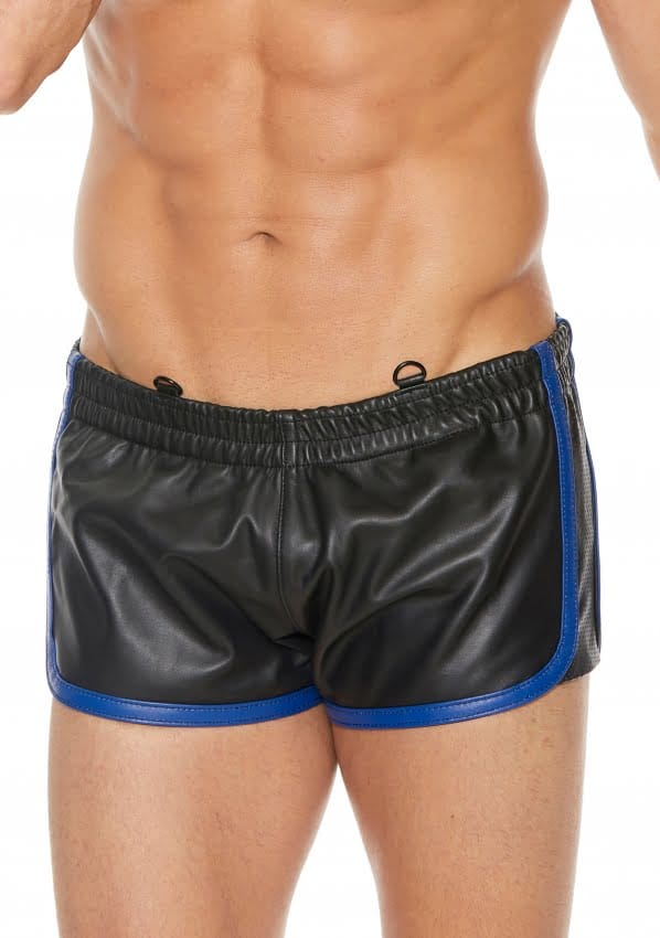 Lederen Versatile Shorts – Zwart Blauw