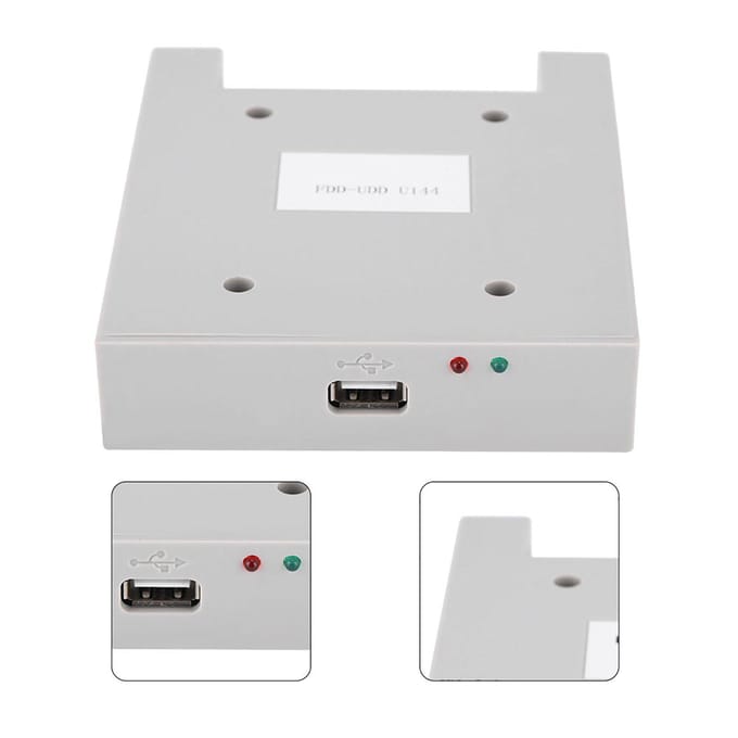 FDD-UDD U144 1.44MB USB SSD Floppydrive-emulator voor industriële controllers white