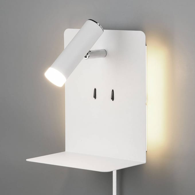 TRIO ELEMENT - Wandlamp - Wit mat - incl. 1x SMD 3 W - Dimbaar met schakelaar - In hoogte verstelbaar - Niet dimbaar