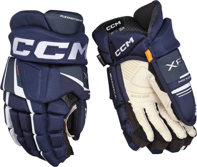 CCM - Tacks XF Pro - IJshockeyhandschoenen - Kinderen - Blauw - Wit - 12