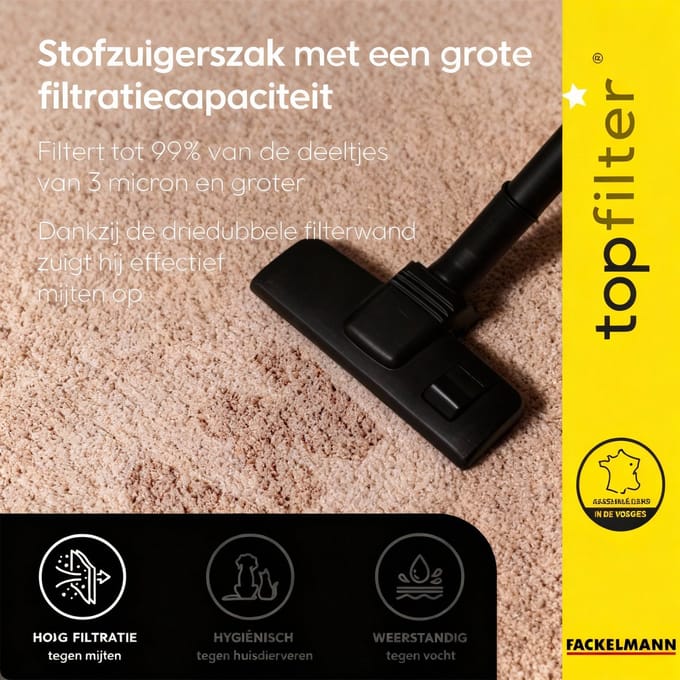 Set van 4 stofzuigerzakken voor Tornado en Electrolux TopFilter Premium