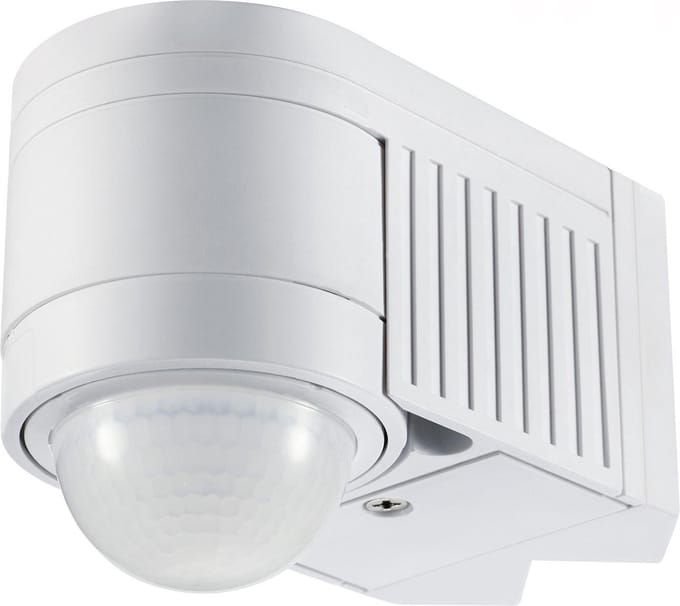 Maclean - Infrarood bewegingssensor - PIR bewegingsmelder - MCE202 360° - bereik 12m - wit