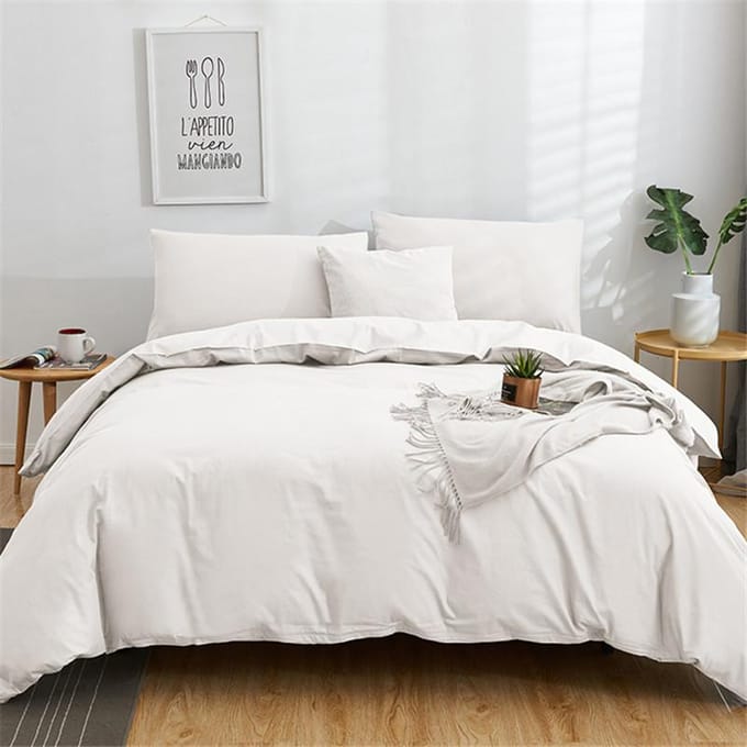 Ensemble Housse de Couette Turquoise Uni en Coton Pima King Queen Double Full Twin Simple Ensemble de Linge de Lit 160x210cm