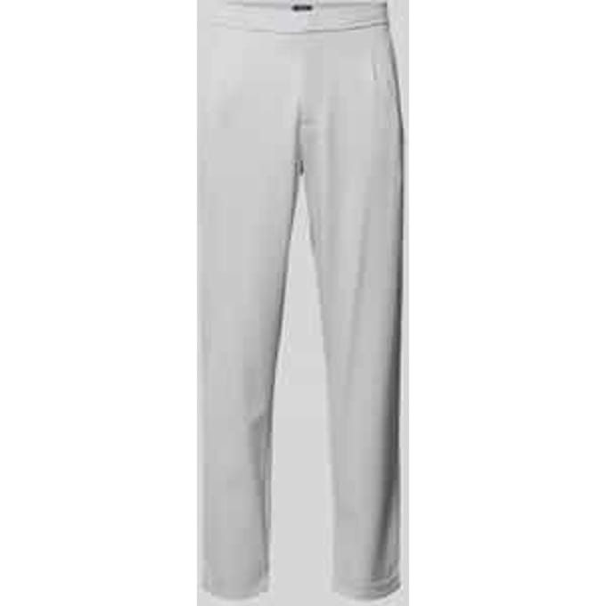 Regular fit stoffen broek met achterzakken