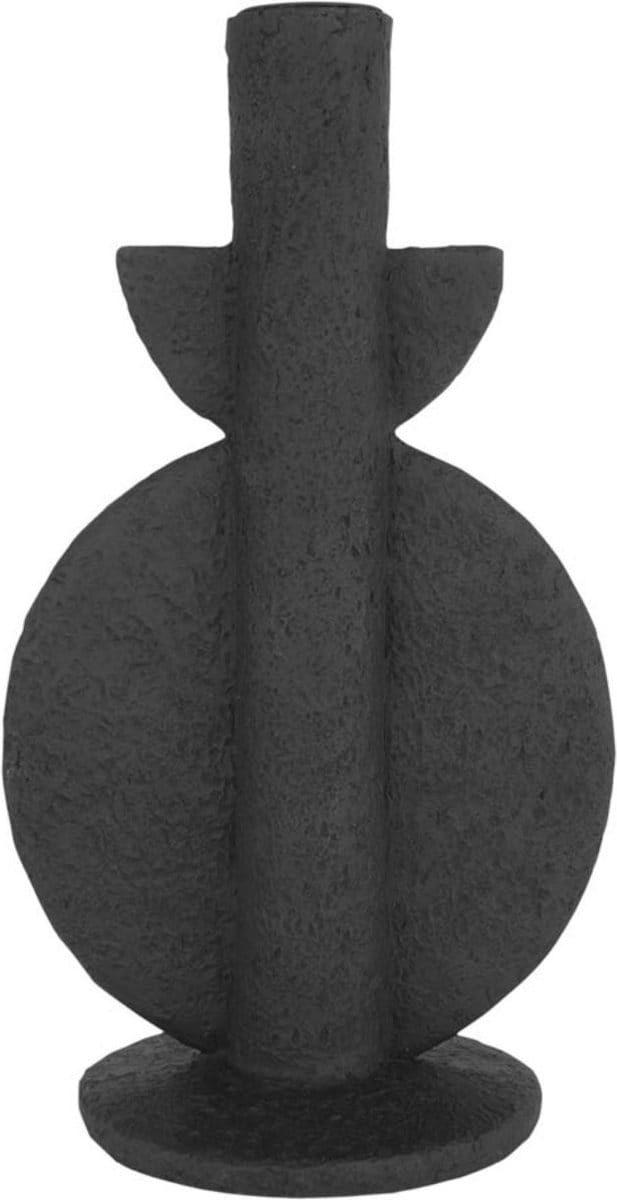 Present Time Kandelaar Bubble - Polyresin - Zwart - 13x9,5x22cm - Modern