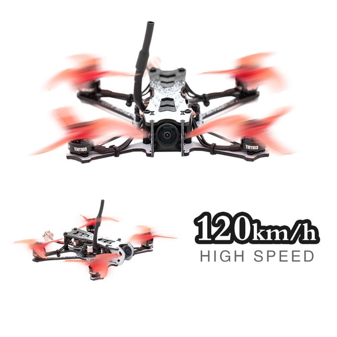 EMAX Tinyhawk II Racing Drone FPV Drone 120 km / u F4 5A ESC borstelloze motor 7000KV RunCam Nano2 zwart