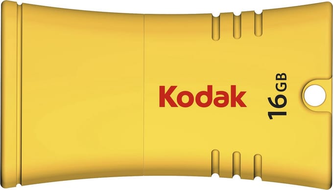 Kodak II K402 Series Flash Drive - 16 GB - USB 2.0 - USB Stick - Mini - Beschermdop - Geel