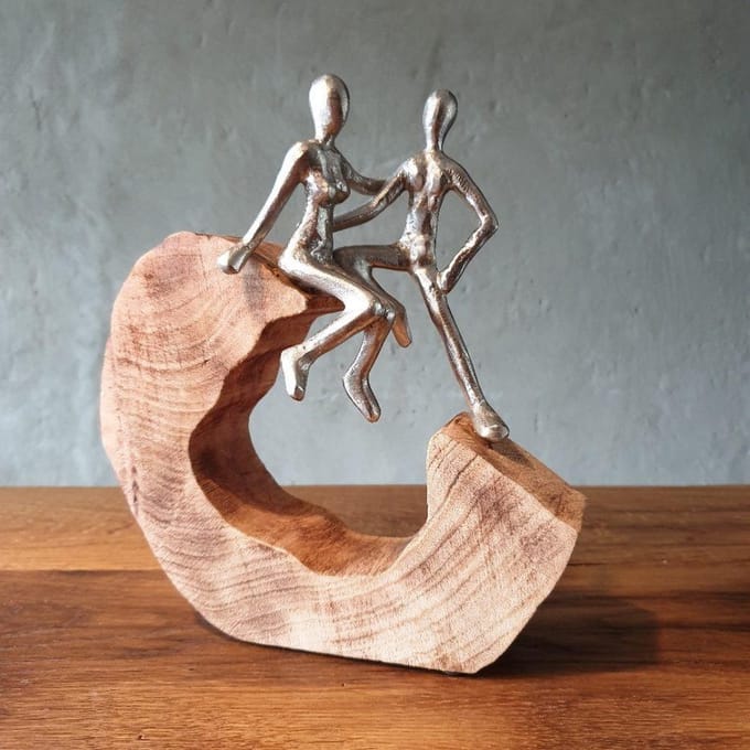 Casablanca design - Beeld - Steady on top" -  Hout en Staal