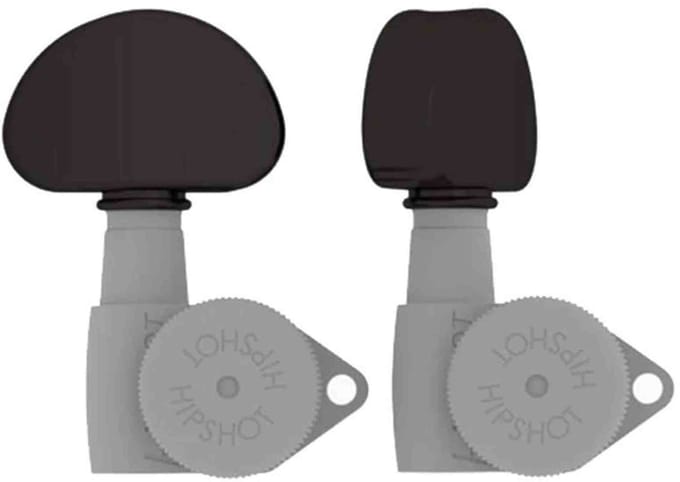 Hipshot HS6B1MOOB Half Moon Stemknop voor Gitaarmechaniek Black, per stuk