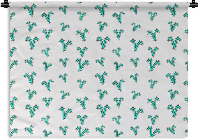 Wandkleed - Wanddoek - Ram - Zodiac - Design - 150x112 cm - Wandtapijt