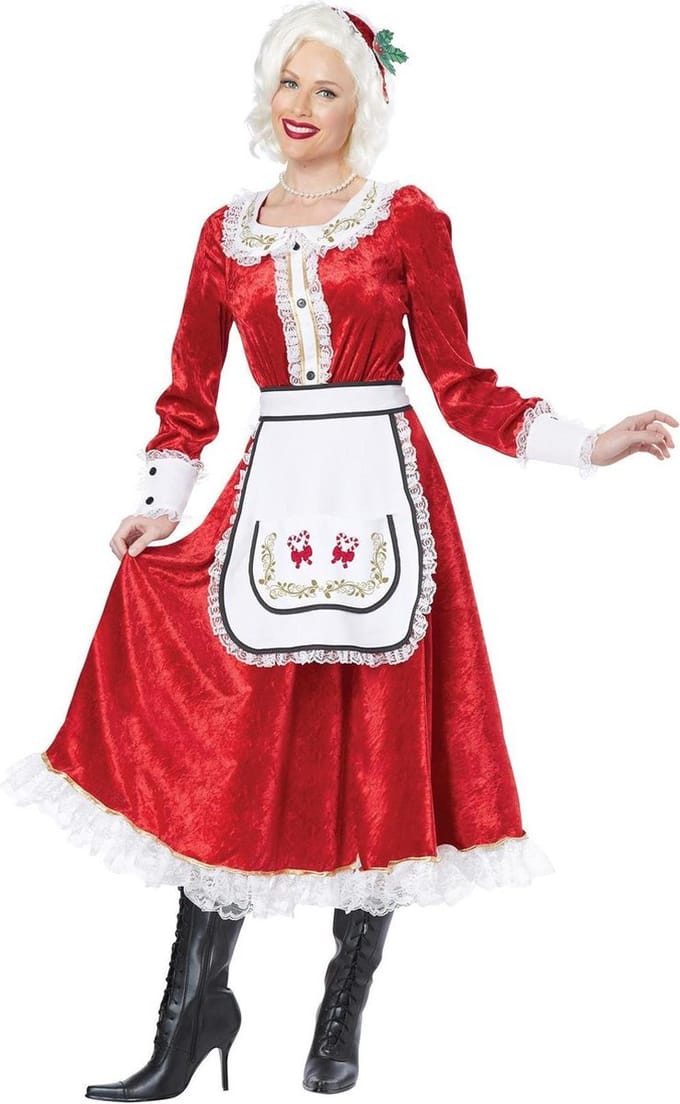 Mrs. Claus Classic Volwassenen Vrouwen Rood Herfst/Winter Maat S